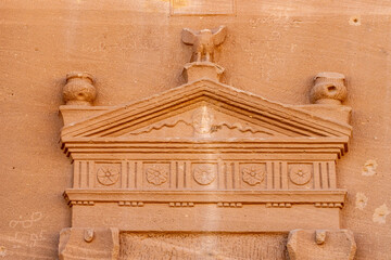 Jabal AlBanat, ancient tombs in Hegra, AlUla, in Saudi Arabia
