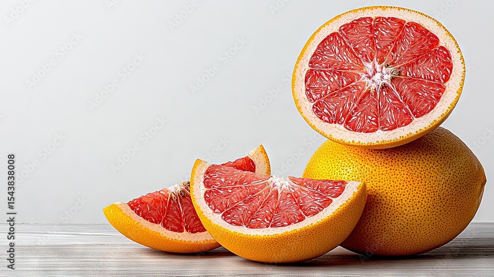 Aufkleber a grapefruit cut in half on top of another grapefruit cut in half on top of another grapefruit