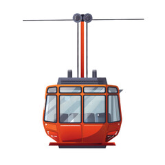 Red Cable Car, Gondola, Mountain Transportation.png