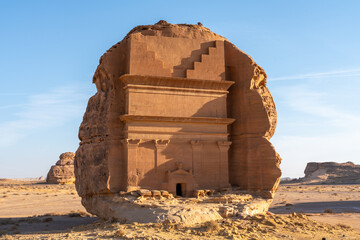 Tomb of the Lion of Kuza, Hegra, in AlUla, Saudi Arabia