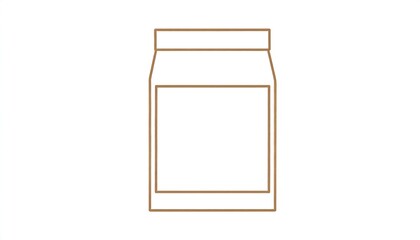 Blank Paper Bag Packaging Icon.