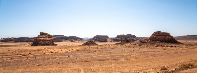 Scenic road between Riyadh and AlUla, Saudi Arabia