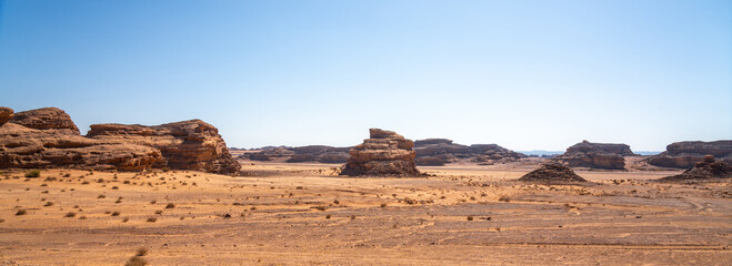 Scenic road between Riyadh and AlUla, Saudi Arabia