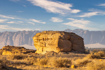 Ancient tombs of Hegra in AlUla, Saudi Arabia