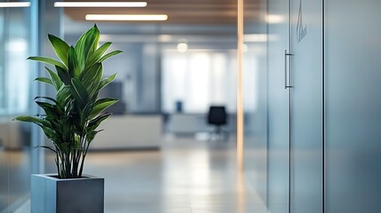 Abstract blur luxury hospital corridor. Blur clinic interior background with defocused effect. Healthcare and medical concept