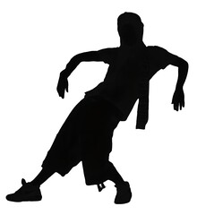 Silhouette of Dance: A dynamic silhouette captures the elegance and rhythm of dance, with precise lines and angles that highlight the dancer's powerful movements and dedication