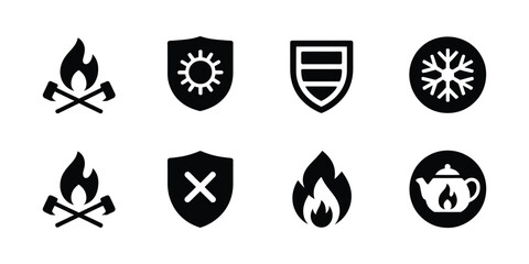 Fire department emblem badge detailed illustration

