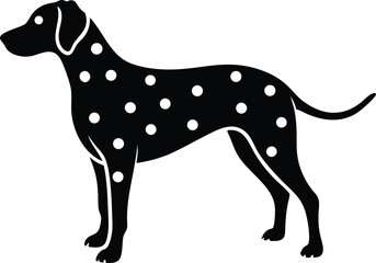dalmatian dog silhouette vector illustration
