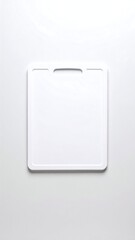 Blank White Plastic ID Card Holder.