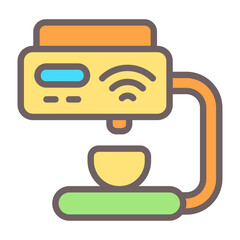 Smart Coffee Maker Vector Icon