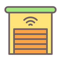 Smart Garage Door Opener Vector Icon