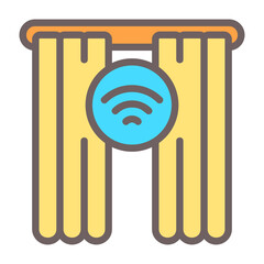 Smart Curtain Vector Icon