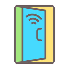 Smart Door Sensor Vector Icon