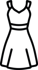 Sleeveless skater dress icon symbolizing casual women’s fashion and everyday style