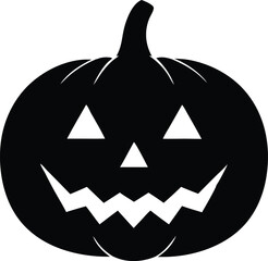 Halloween pumpkin silhouette vector