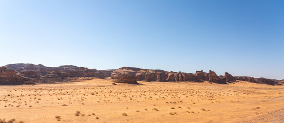 Scenic road between Riyadh and AlUla, Saudi Arabia