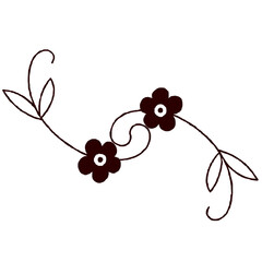 Flora Design with Flowers and Leaves