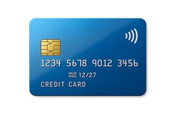 credit card isolated on white