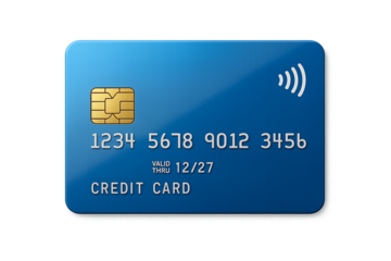 credit card isolated on white