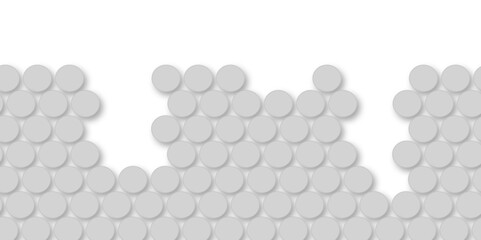 Grey tiles wall. round marble textures, ball tiles. Top view pavement circle block gray texture with seamless patterns floor background. Air Bubble wrap texture background. Textured Background.