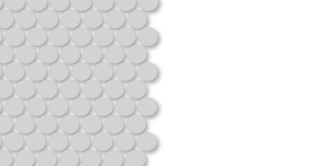 Grey tiles wall. round marble textures, ball tiles. Top view pavement circle block gray texture with seamless patterns floor background. Air Bubble wrap texture background. Textured Background.