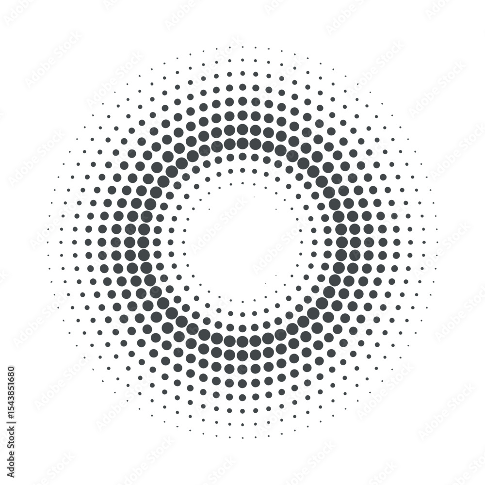 Poster abstract circular halftone pattern with gradient effect