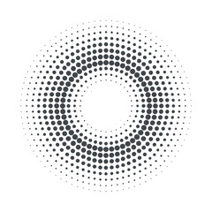 Abstract circular halftone pattern with gradient effect