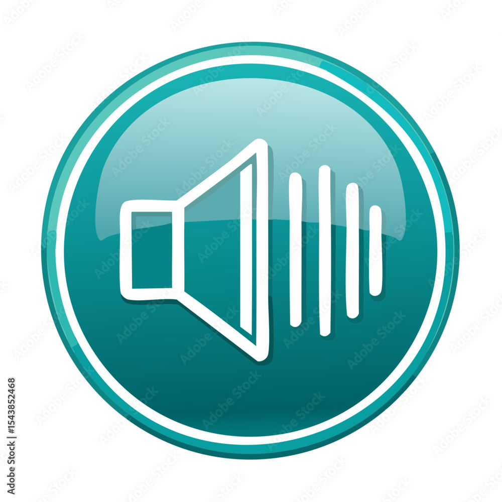 Poster sound volume icon button design in blue hue audio concept for applications interfaces and designs we