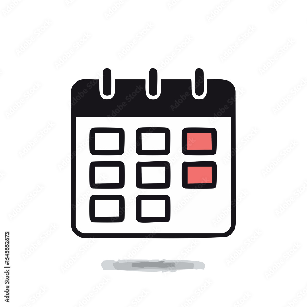 Poster calendar icon for event reminders planning appointments scheduling date schedule organizer event iso