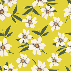 textile design with beautiful decorative flowers pattern image