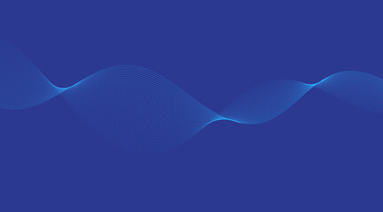 Abstract Blue Wave Background – Futuristic Flowing Lines on Dark Gradient