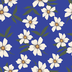 textile design with beautiful decorative flowers pattern image