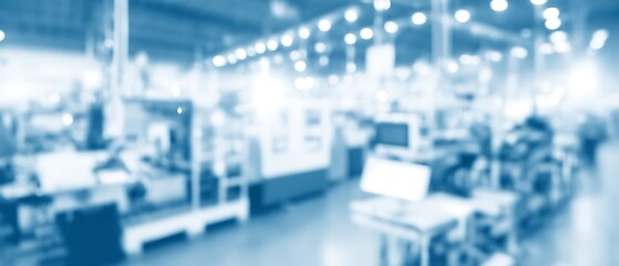 Blurry industrial interior