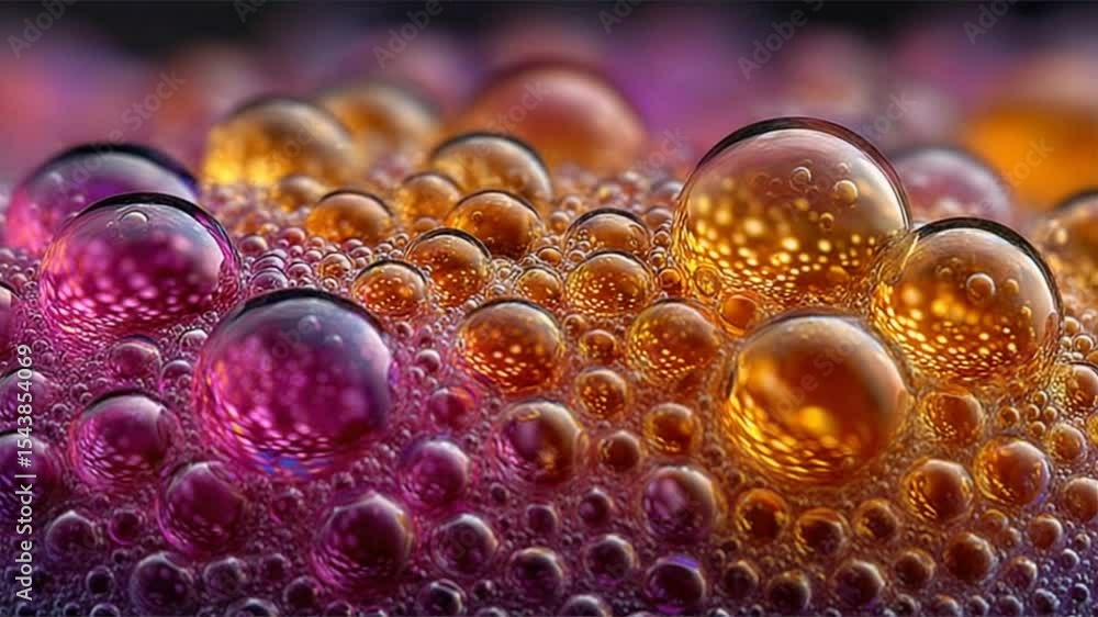 Poster iridescent bubbles: a mesmerizing display of color and light in motion
