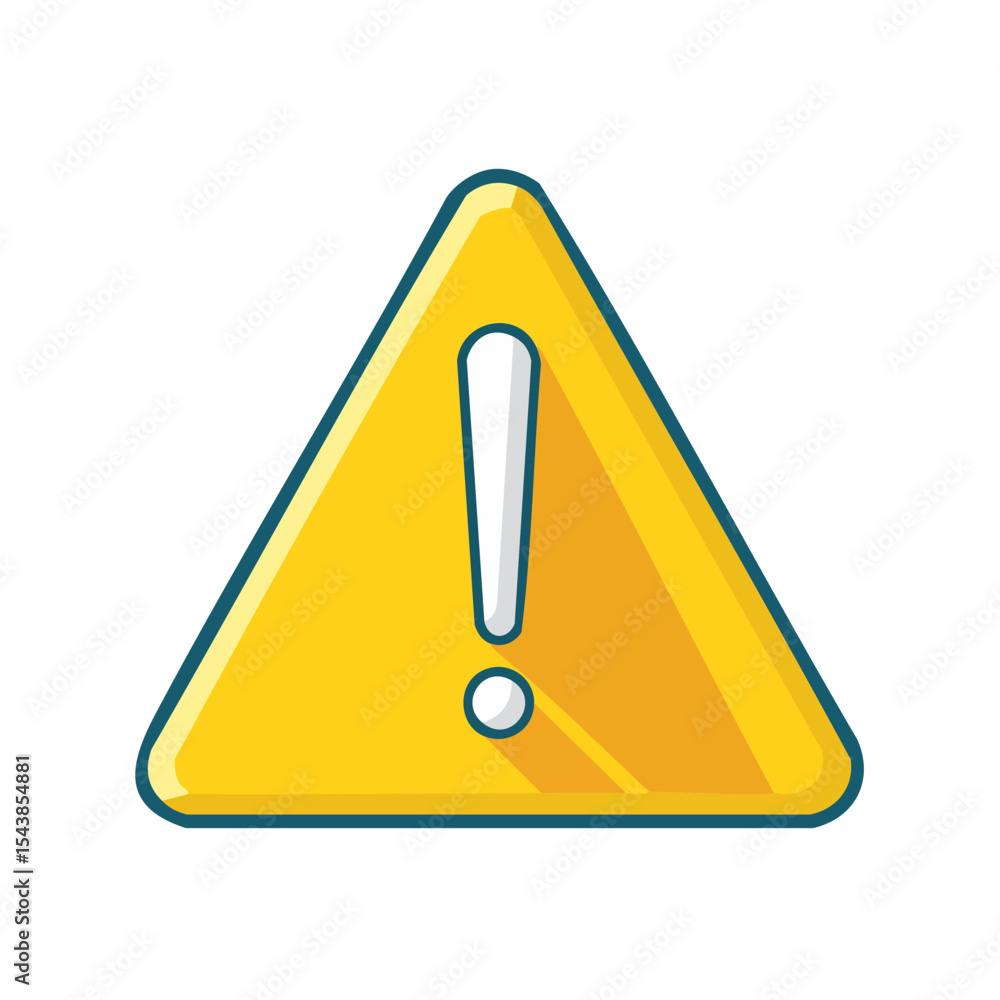 Poster warning sign icon in yellow triangle with exclamation point. caution symbol for hazard attention. ha