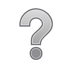 Isolated Gray Question Mark on Black Background Symbolizing Uncertainty and Inquiry