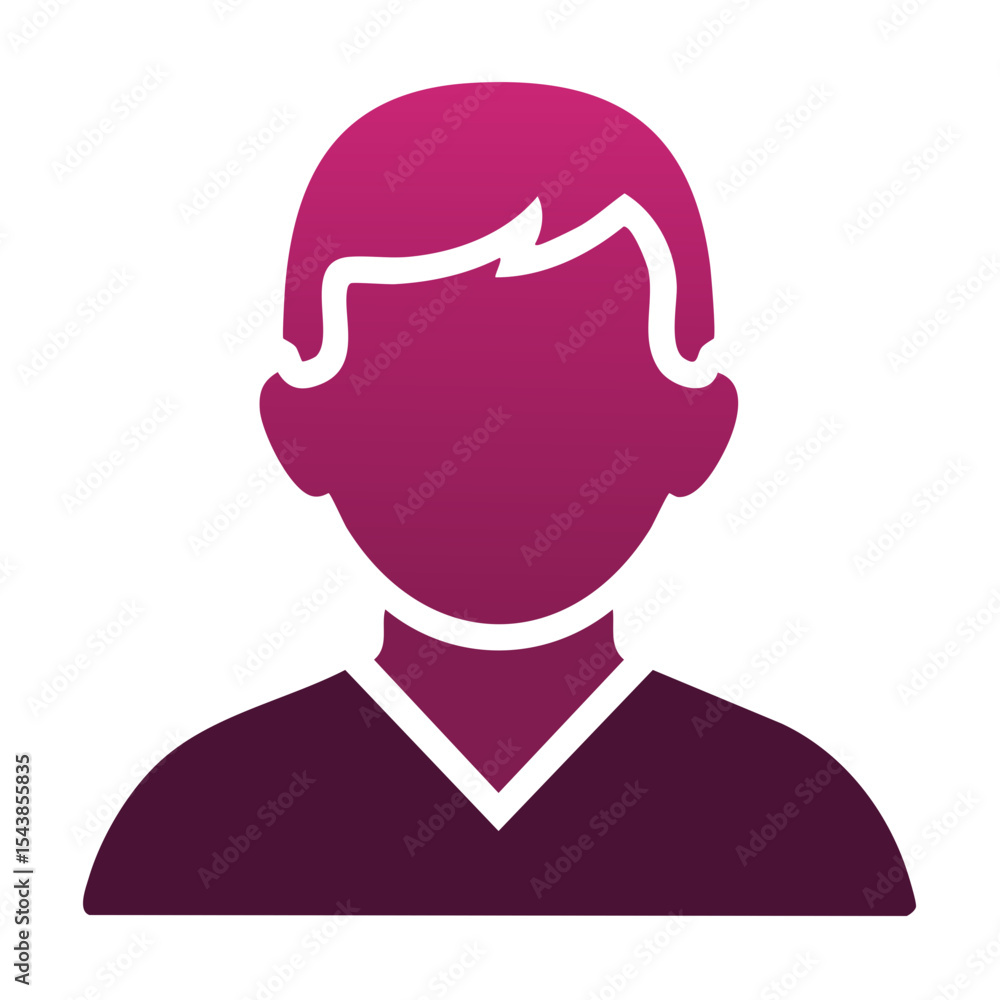 Poster abstract gradient person avatar minimalist design business user profile icon vector