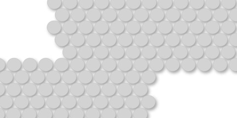 Grey tiles wall. round marble textures, ball tiles. Top view pavement circle block gray texture with seamless patterns floor background. Air Bubble wrap texture background. Textured Background.