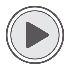 Play button icon on black background multimedia user interface design graphic element play media interface start video audio