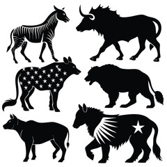 Majestic Animal Silhouettes A Collection of Powerful and Symbolic Creatures