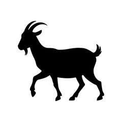 Goat silhouette vector like walking ahead