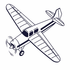 vector illustration of a plane