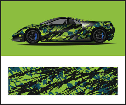 Two Cars with Custom Racing Livery Designs on Red and Black Backgrounds