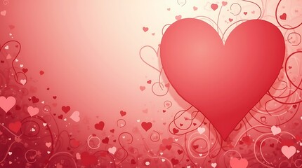 Sophisticated Love Background, Soft Red Pink Gradient, Abstract Intertwined Patterns