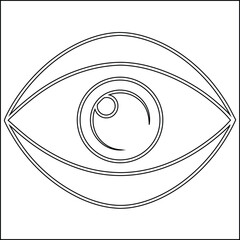 Minimalist line drawing of a single eye illustration
