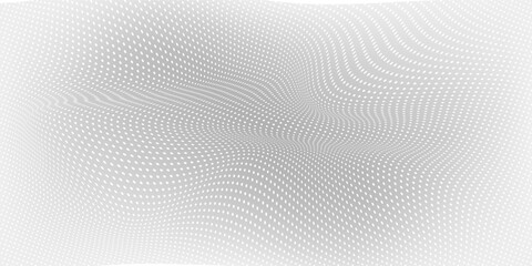 Dot white gray wave light technology texture background. Abstract big data digital concept