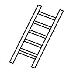 ladder on white background