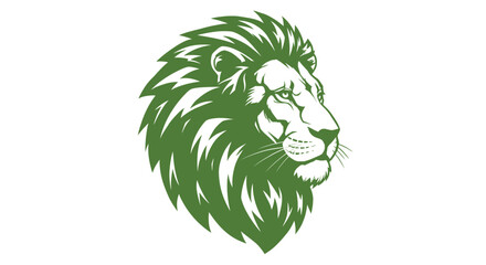Minimalist Lion Head Logo  Bold, Geometric Silhouette