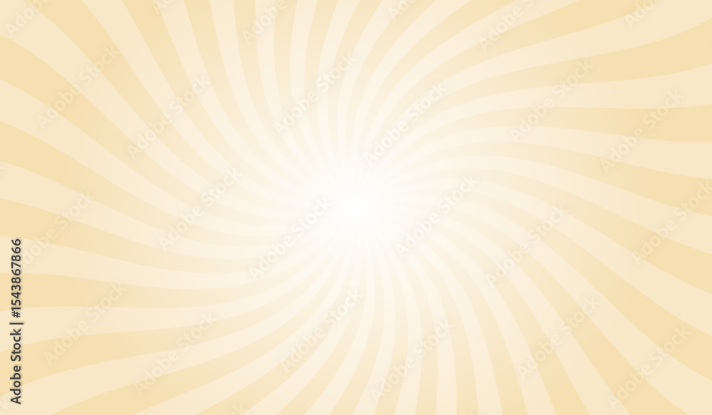 Poster Abstract swirl yellow background with rays retro starburst. Radial spiral stripes backdrop. Comic design element. Vintage beam sunburst texture. Classic vintage sun rays pattern. Gradient Groovy Rays