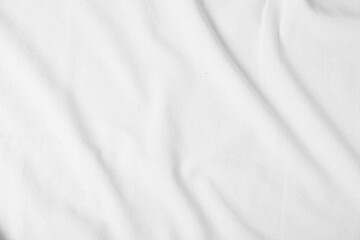 Texture of white fabric as background, top view